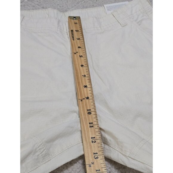 H&M Womens White Slim Fit Elastic Waist Pants Cargo Pockets High Rise Size S NWT - Picture 7 of 9